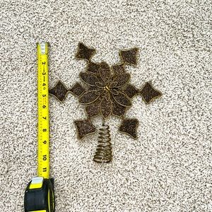 Copper color beaded Christmas Tree Topper